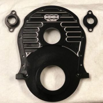 Enderle BILLET BLACK  BB Chevy Timing Cover - fits 65-90 BB MKIV